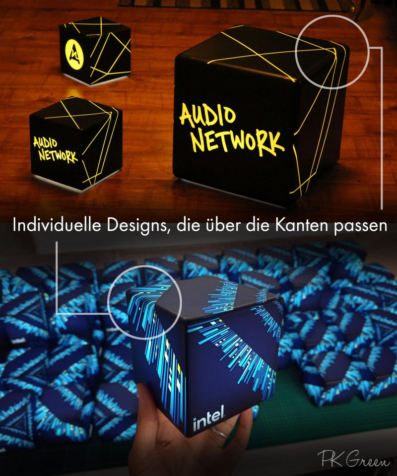 Personalisierte LED Tischlampe Kugel Logo-Lichtwerbung, freistehende Leuchte Hintergrundbeleuchtung