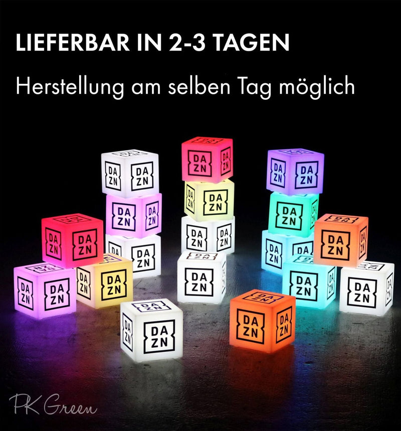 Personalisiertes Designer LED Tischlicht mit Logo, individualisierte Leuchtreklame Markenzeichen