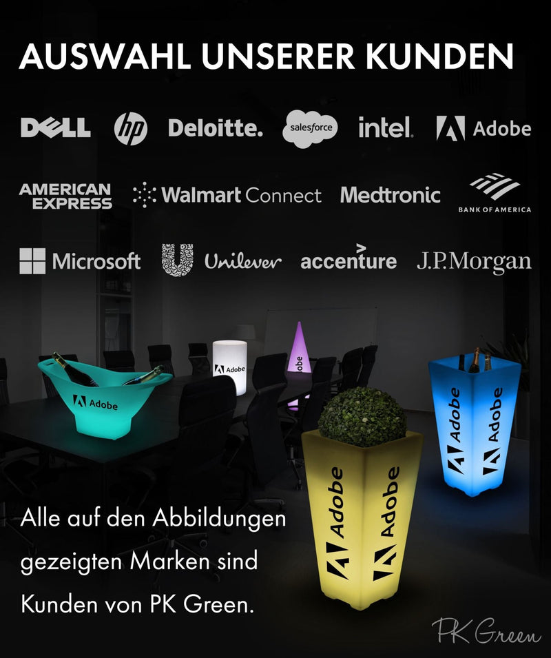 Individualisierte Lichtwerbung mit Logo, wiederaufladbare LED Tischlampe, Leuchtkasten Würfel