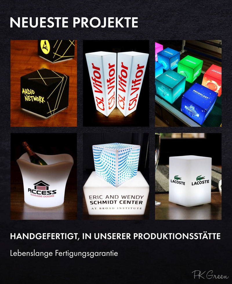 LED Würfel mit Logo, beleuchteter Werbelichtkasten mit Logo für Ausstellungen, freistehendes Hintergrundlicht für DJ-Expo-Stände, Anzeigenwerbung