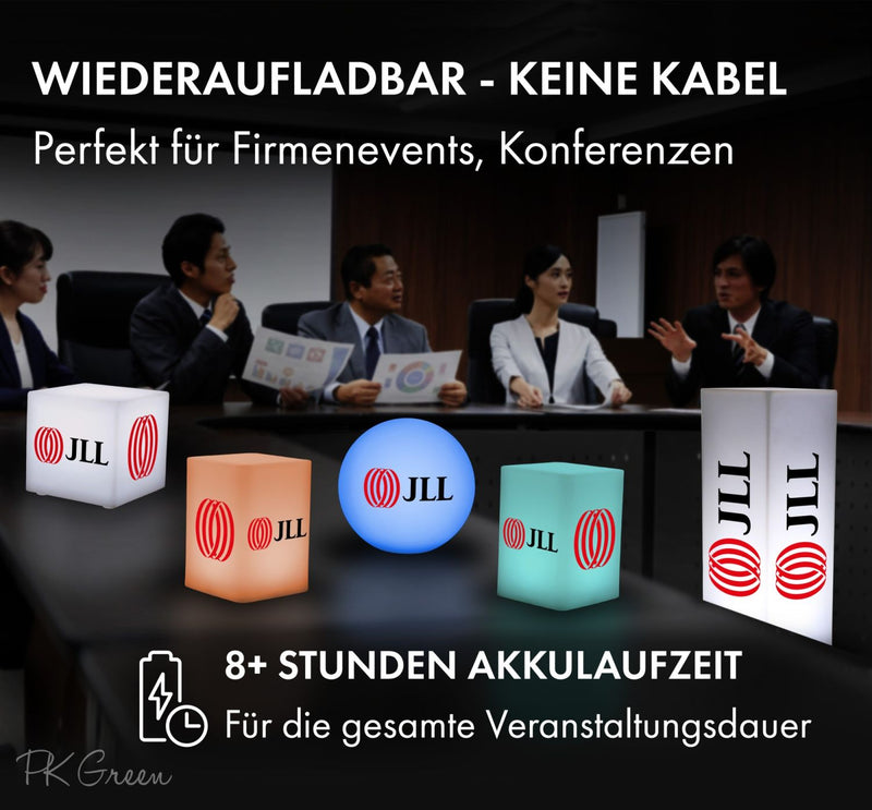 Personalisierter Leuchtkasten mit Markenwerbung, Tischlampe mit Farbwechsel und Fernbedienung