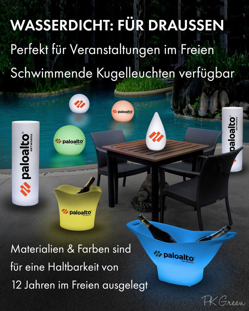 Kundenspezifische LED Marken-Laterne Lampe, kabellose Tischlampe mit Logo-Hintergrundbeleuchtung