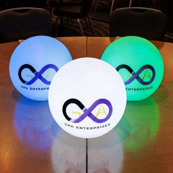 Anpassbare runde LED Leuchtkasten, Werbekugel Stehlampe, freistehende hintergrundbeleuchtete Werbeanzeige für Konferenzen, Veranstaltungen & Messen