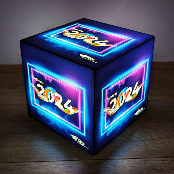 LED Würfel mit Logo, beleuchteter Werbelichtkasten mit Logo für Ausstellungen, freistehendes Hintergrundlicht für DJ-Expo-Stände, Anzeigenwerbung