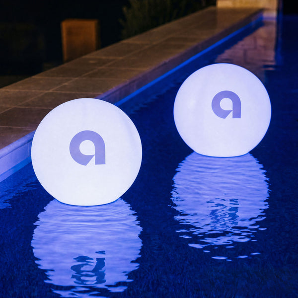 Große schwimmende LED Kugellampe individualisiert für Outdoorevents Poolpartys Hochzeit Leuchtkasten