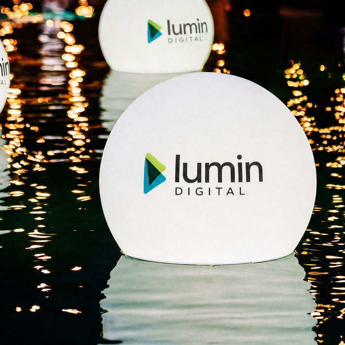 Kundenspezifische schwimmende Leuchtkugel für Gartenteich Outdoor-Teichlampe mit Logo Werbeleuchte