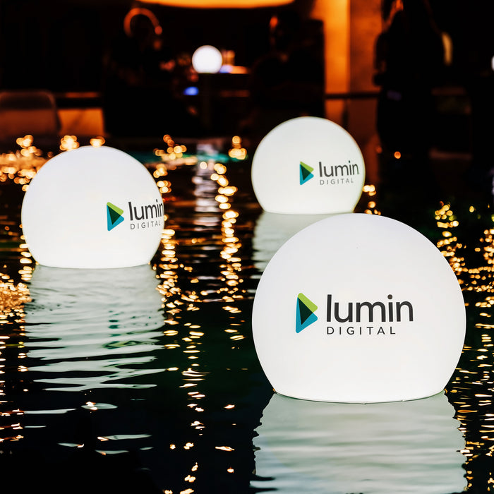 Personalisierte LED Schwimmkugel mit Farbwechsel Pool Teich Logo-Hintergrundbeleuchtung Leuchtkasten