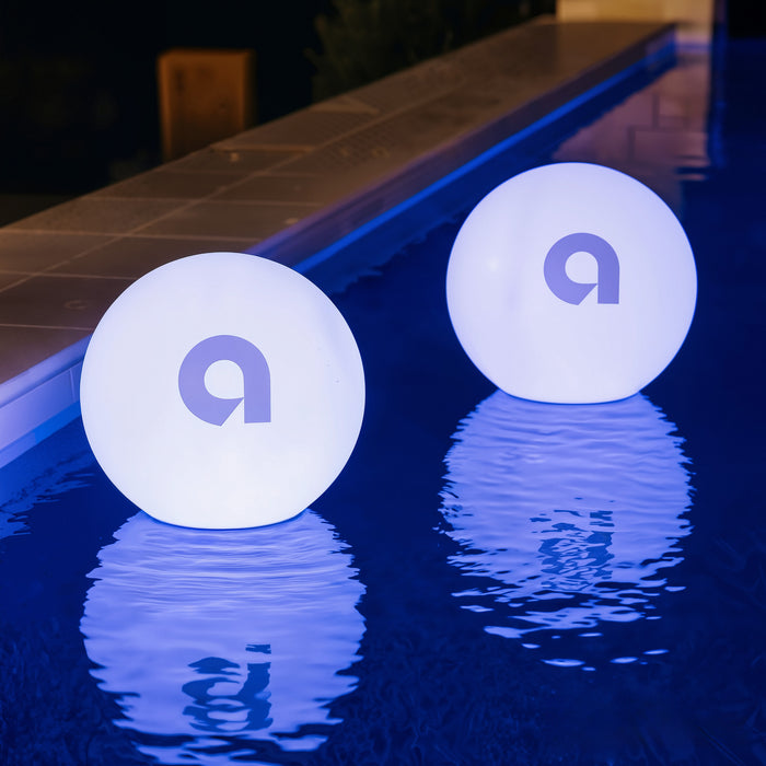 Große schwimmende LED Kugellampe individualisiert für Outdoorevents Poolpartys Hochzeit Leuchtkasten