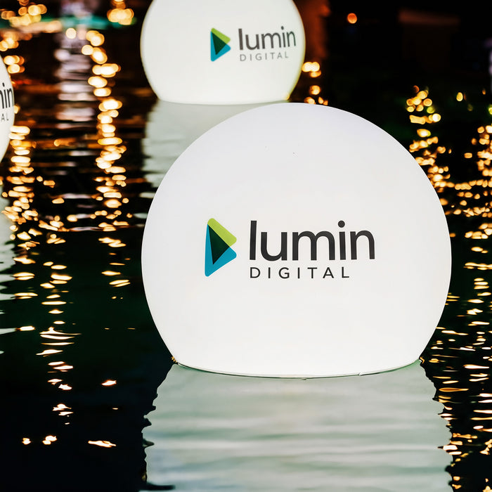 Kundenspezifische schwimmende Leuchtkugel für Gartenteich Outdoor-Teichlampe mit Logo Werbeleuchte