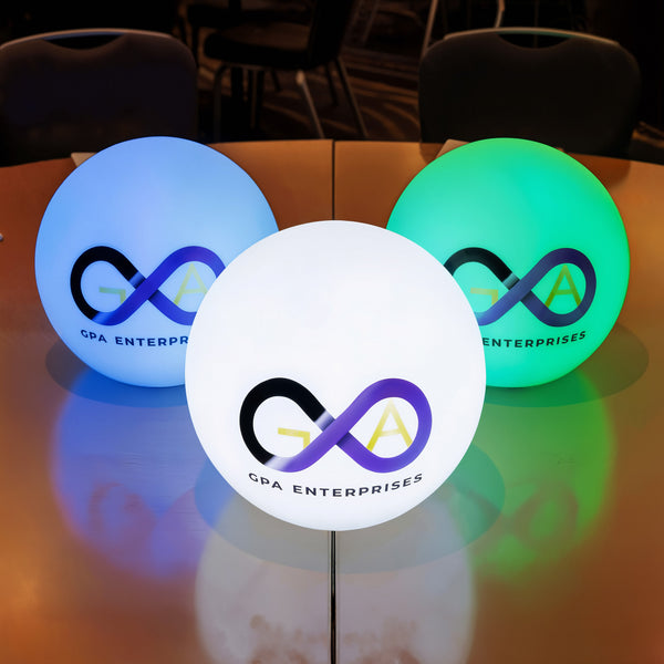 Anpassbare runde LED Leuchtkasten, Werbekugel Stehlampe, freistehende hintergrundbeleuchtete Werbeanzeige für Konferenzen, Veranstaltungen & Messen