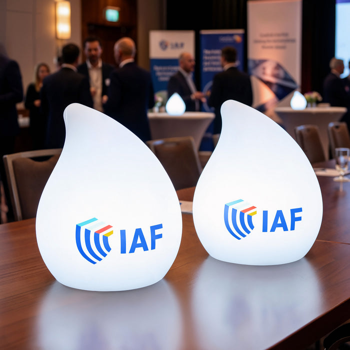 Kundenspezifische Designwerbe-Lampe mit Logo, maßgeschneidertes Display-Lichtkastenschild als Firmenschild beleuchtet  für Firmenessen, Konferenz