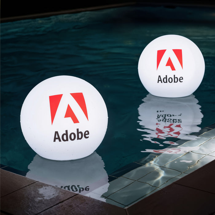Personalisierte Pool-Beleuchtung Schwimmkugel Leuchtkasten maßgeschneidert mit Ihrem eigenen Logo