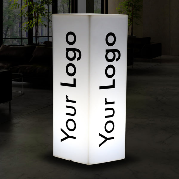 LED Leuchtkasten, Großer Werbewürfel mit Logo für den Außenbereich, LED Leuchtreklame, rahmenloses Werbeschild für außen mit Hintergrundbeleuchtung