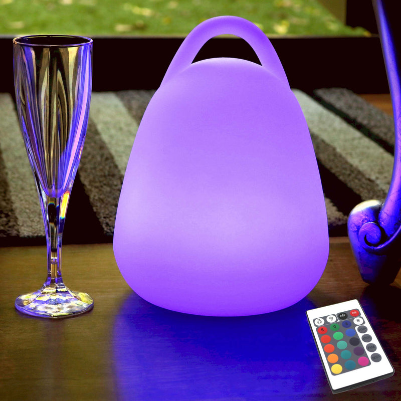 Tischlampe LED mit Akku, 23cm Stimmungslicht RGB Dimmbar Gartenlampe