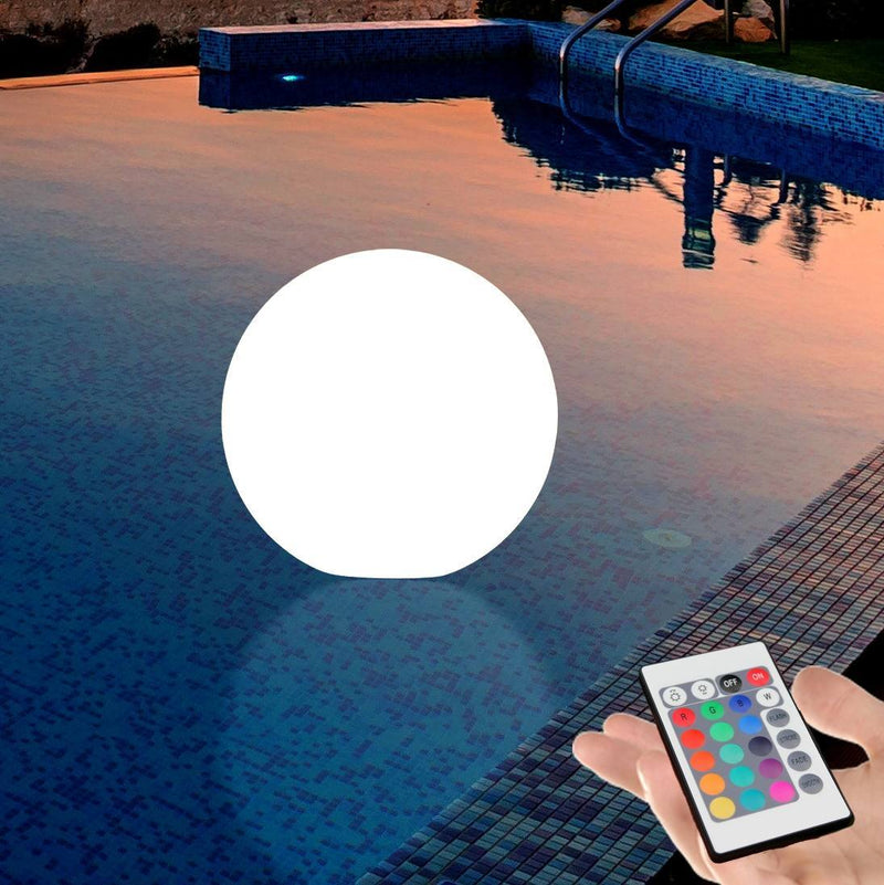Schwimmlampe Poolleuchte, 20cm LED Kugel RGB mit Fernbedienung, Garten