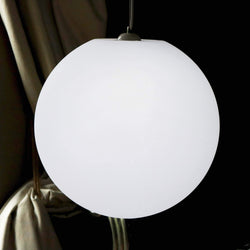 Große 60cm Hängeleuchte Kugel, LED E27 Pendellampe Modern mit Weißer E27 Birne