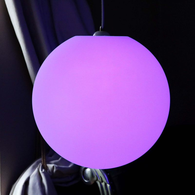 Hängelampe Kugel Groß 50cm, Pendelleuchte LED mit Fernbedienung, Farbwechsel