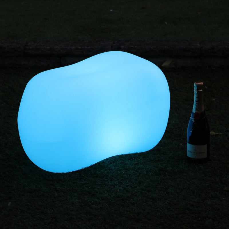 LED Stein Kieselstein Lampe für Garten und Terrasse, netzbetriebene 5V Dekorbeleuchtung, RGB Licht