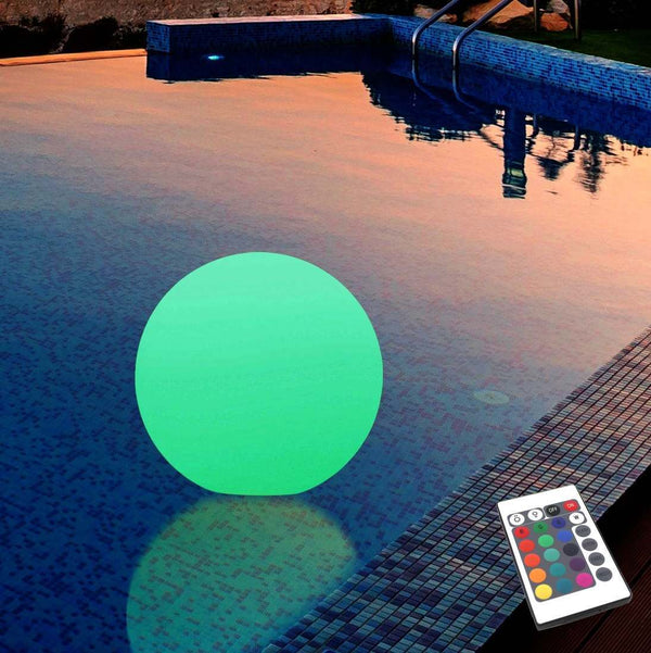 LED Kugel für Garten Außenbereich Outdoor, 25cm Schwimmleuchte Wasser
