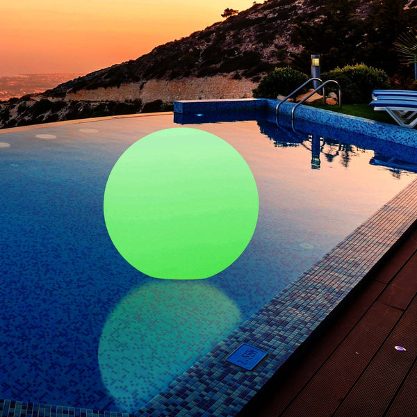 LED Schwimmkugel Pool 40cm, Bodenleuchte Garten Außenbereich Outdoor, Teich