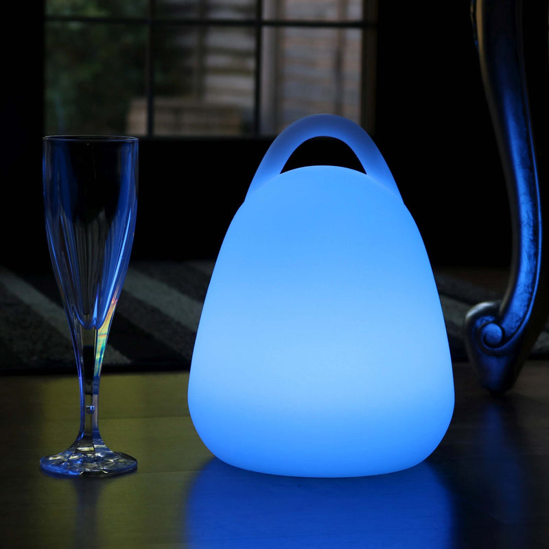 Tischlampe LED mit Akku, 23cm Stimmungslicht RGB Dimmbar Gartenlampe
