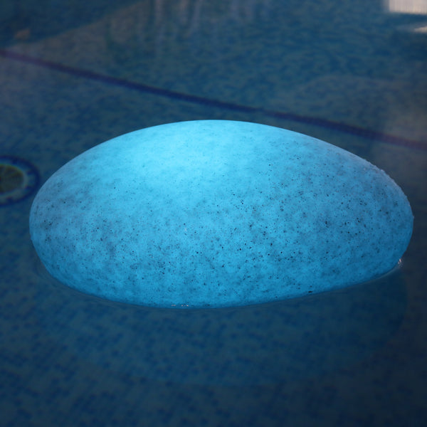 Schwimmende LED Poolbeleuchtung, Gartenteich Außenlampe, Kieselstein Leuchte mit Farbwechsel