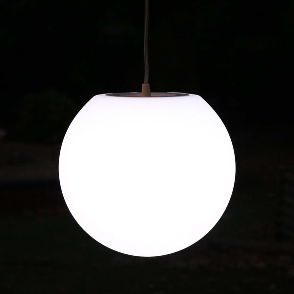 Pendelleuchte Kugel LED Hängelampe Deckenlampe 15cm mit Birne E27 Weiß