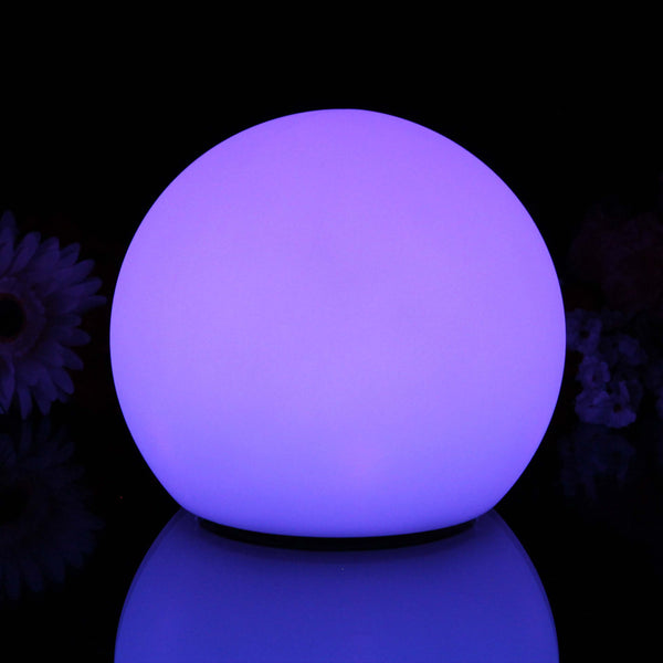 LED Tischlampe Nachtlampe Kugel mit Akku, 20 cm Leuchtkugel Dimmbar