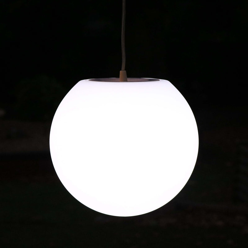 Hängeleuchte LED Pendellampe Rund 30cm, Glühbirne E27 Weiß Installiert
