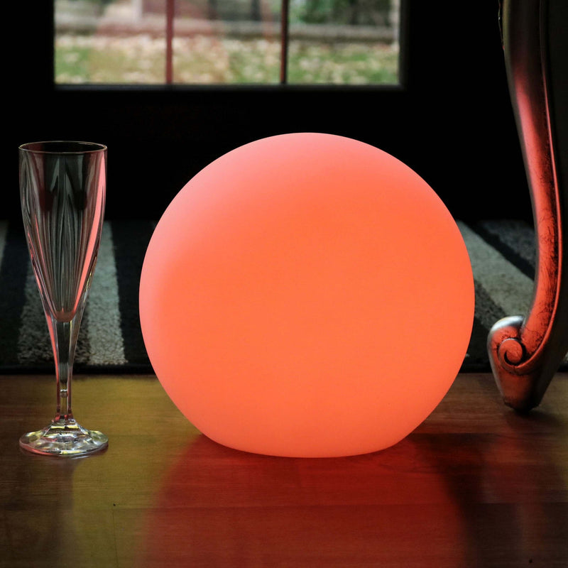 LED Kugel, 25cm Tischleuchte Nachttischlampe Dimmbar RGB Farbwechsel
