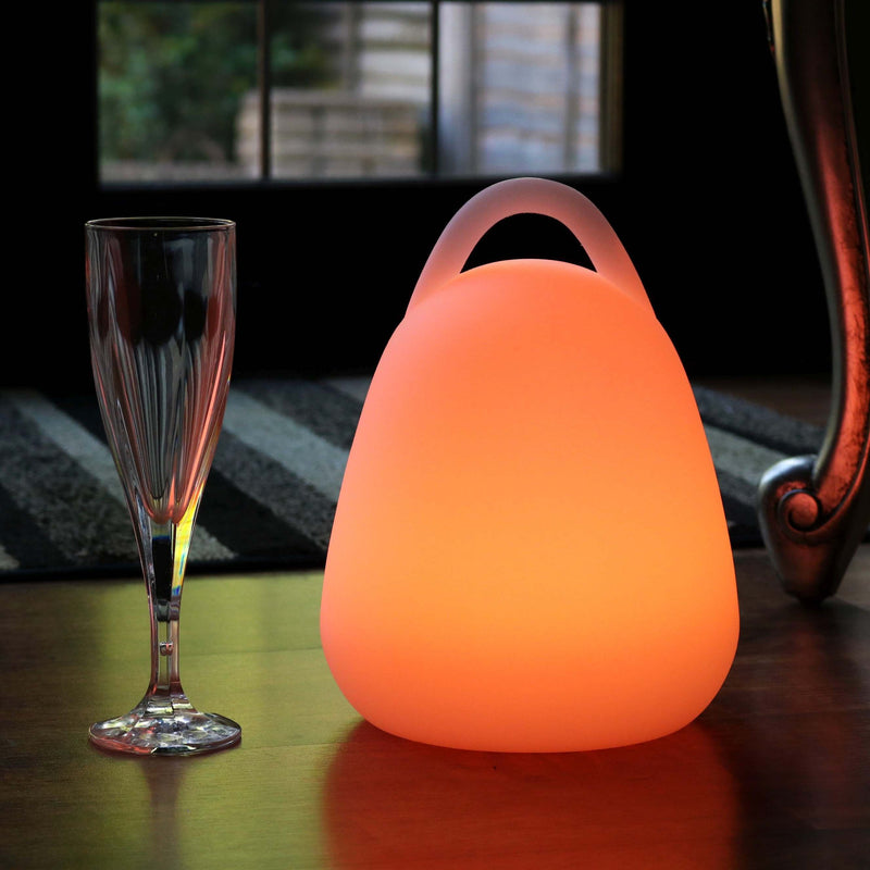 Tischlampe LED mit Akku, 23cm Stimmungslicht RGB Dimmbar Gartenlampe