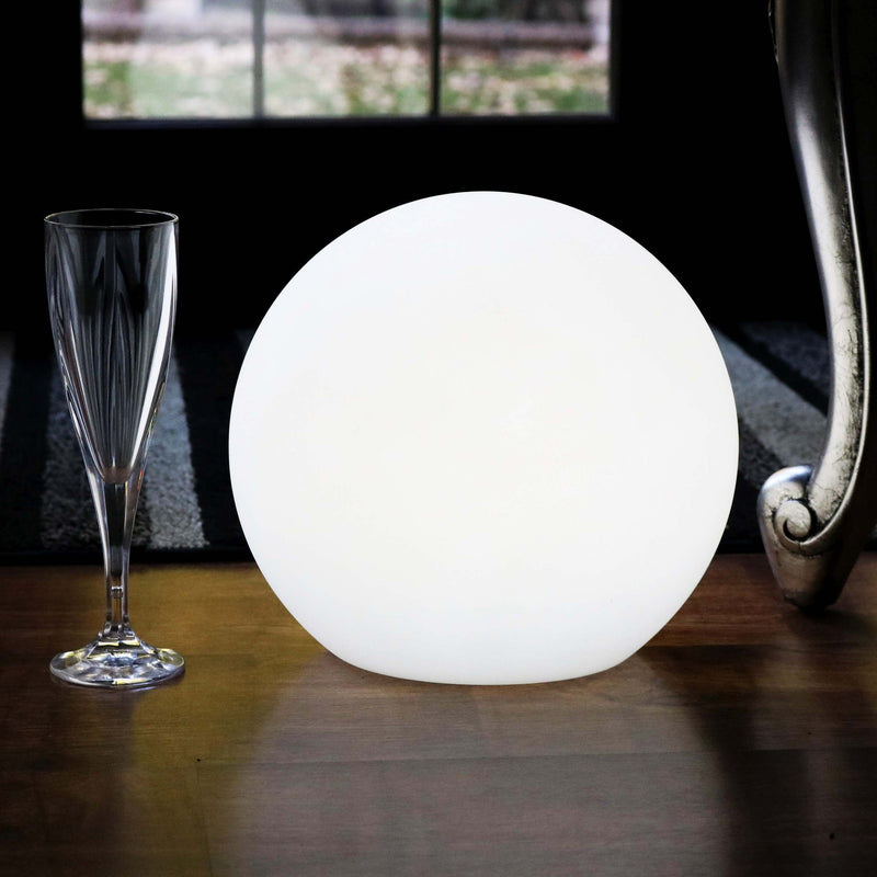 LED Kugel, 25cm Tischleuchte Nachttischlampe Dimmbar RGB Farbwechsel