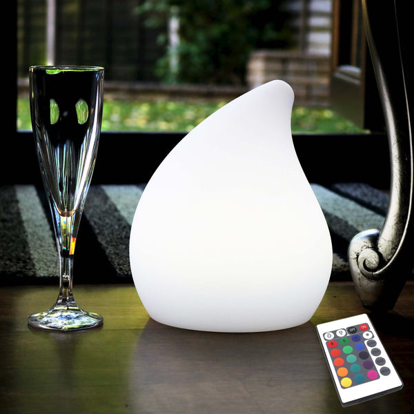LED Dekolampe Tischleuchte Design mit Akku, 20cm Nachtlampe Dimmbar