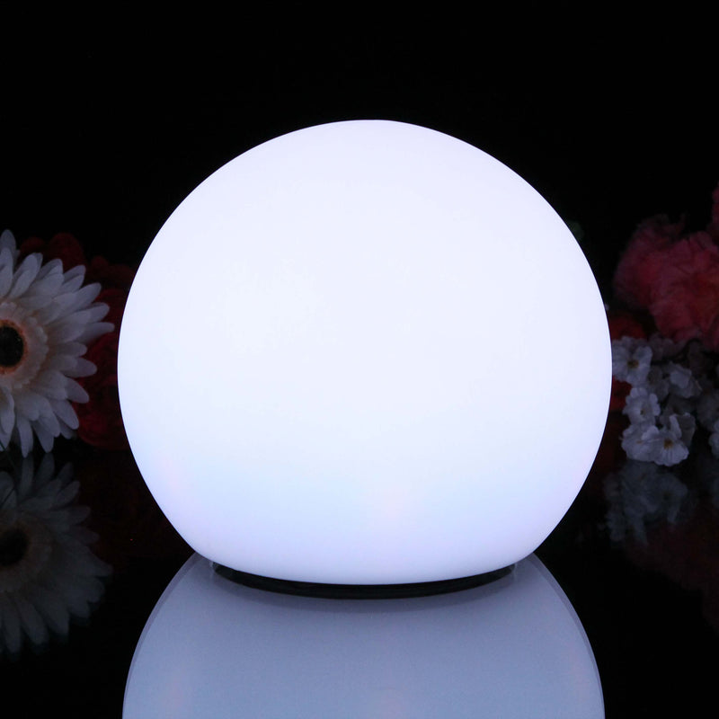 LED Tischlampe Nachtlampe Kugel mit Akku, 20 cm Leuchtkugel Dimmbar