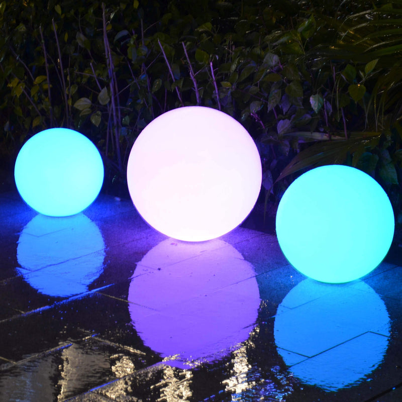 Große 60cm LED Schwimmkugel Pool Teich, Wasserdichte RGB Schwimmlampe Garten