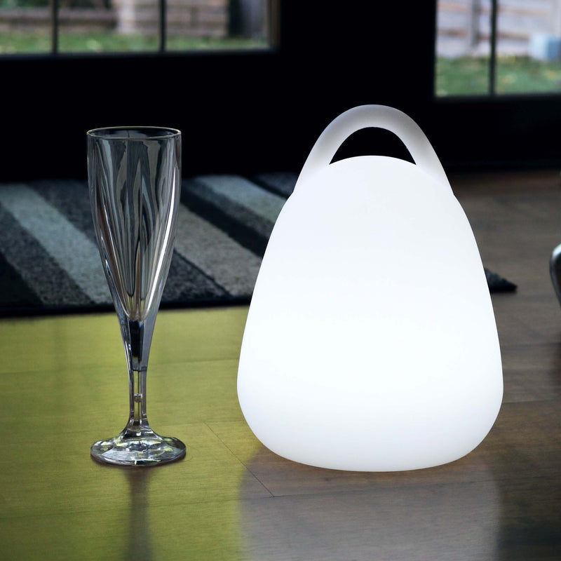 Tischlampe LED mit Akku, 23cm Stimmungslicht RGB Dimmbar Gartenlampe