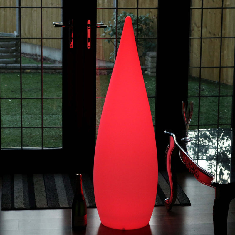 LED Stehlampe Groß mit Akku, Höhe 120cm, Bodenleuchte Design Garten Außen