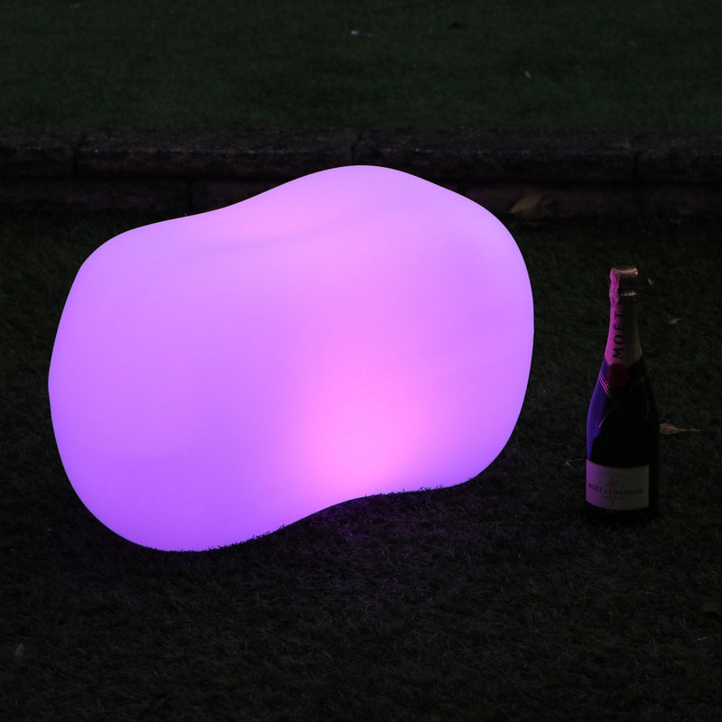 LED Stein Kieselstein Lampe für Garten und Terrasse, netzbetriebene 5V Dekorbeleuchtung, RGB Licht