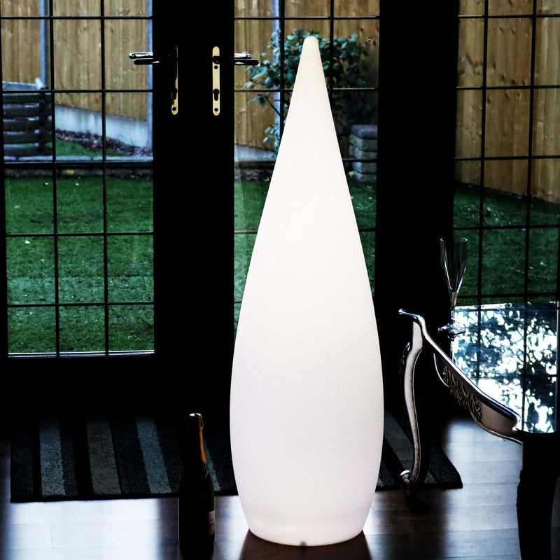 LED Stehlampe Groß mit Akku, Höhe 120cm, Bodenleuchte Design Garten Außen