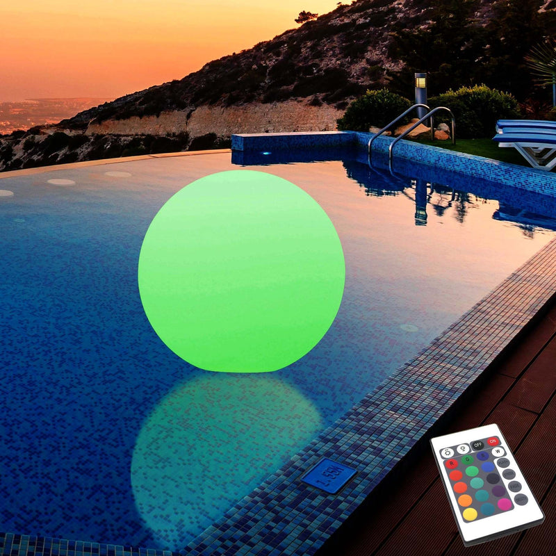 LED Schwimmlampe Pool Teich, Kugel Groß 50cm, Außenleuchte Garten Outdoor