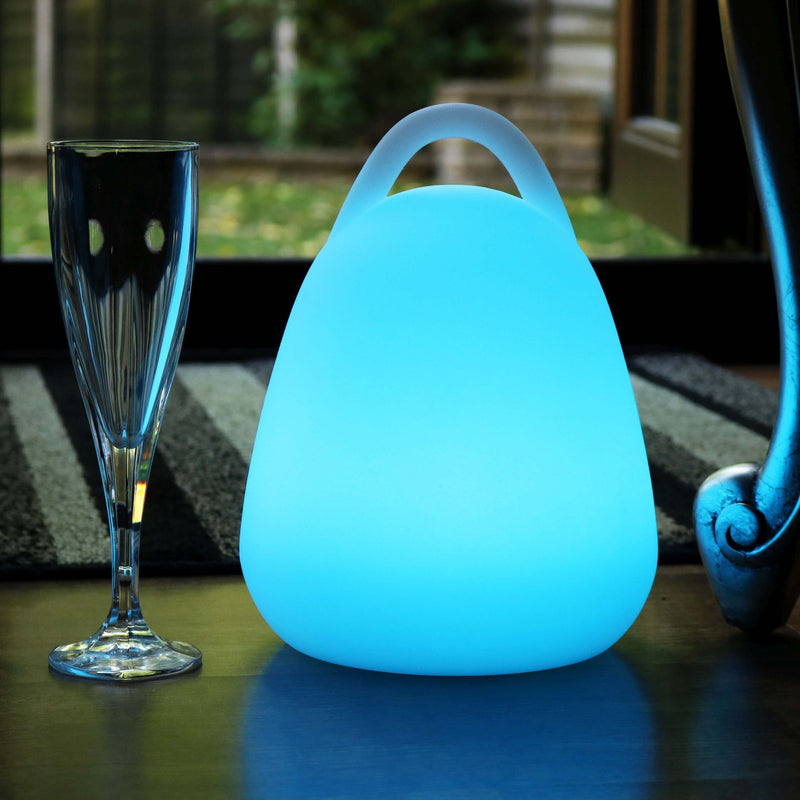 Tischlampe LED mit Akku, 23cm Stimmungslicht RGB Dimmbar Gartenlampe