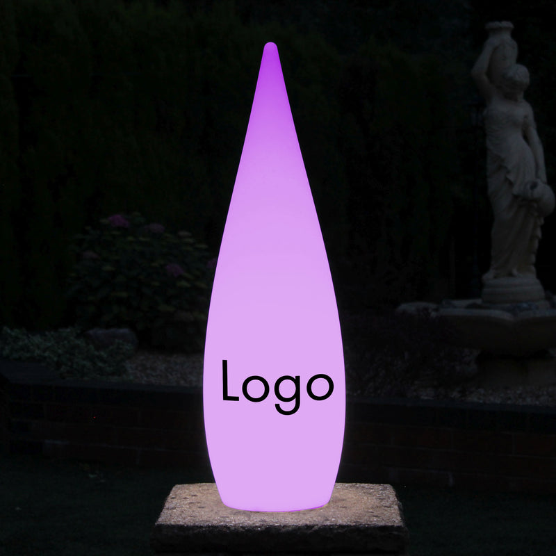 Maßgeschneiderter LED-Wassertropfen-Leuchtkasten mit Logo als Werbeschild, einzigartiges freistehendes Displayschild für Veranstaltungen, Messe, Expo