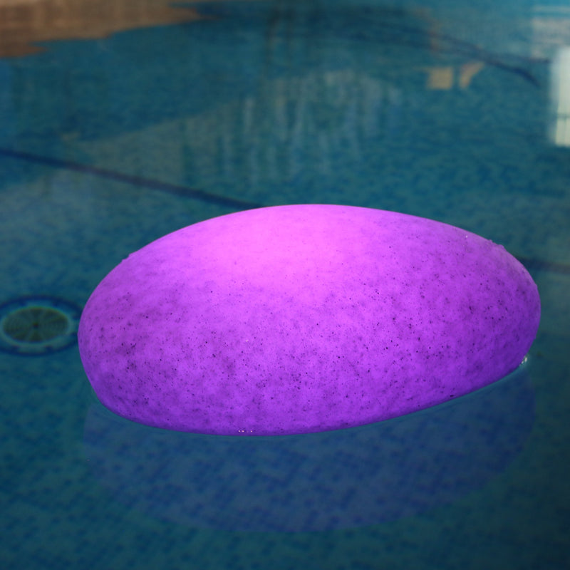 Schwimmende Pool Leuchte, wasserdicht RGB LED Terrassen Whirlpool Teich Beleuchtung Deko Kieselstein