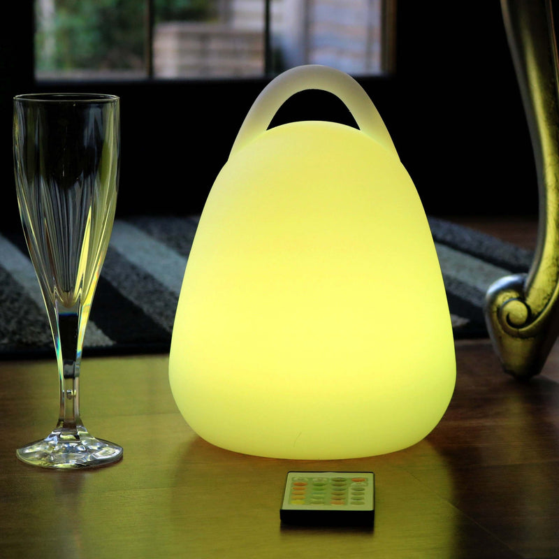 Tischlampe LED mit Akku, 23cm Stimmungslicht RGB Dimmbar Gartenlampe