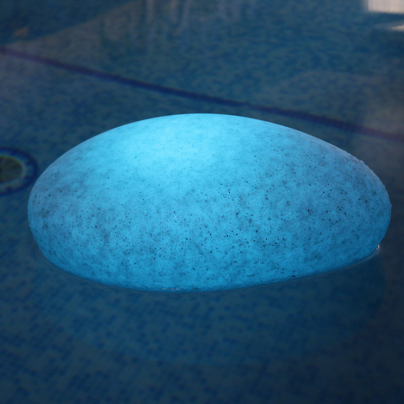 Schwimmende Pool Leuchte, wasserdicht RGB LED Terrassen Whirlpool Teich Beleuchtung Deko Kieselstein