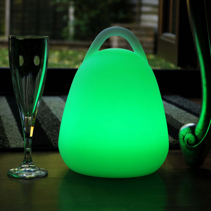 Tischlampe LED mit Akku, 23cm Stimmungslicht RGB Dimmbar Gartenlampe