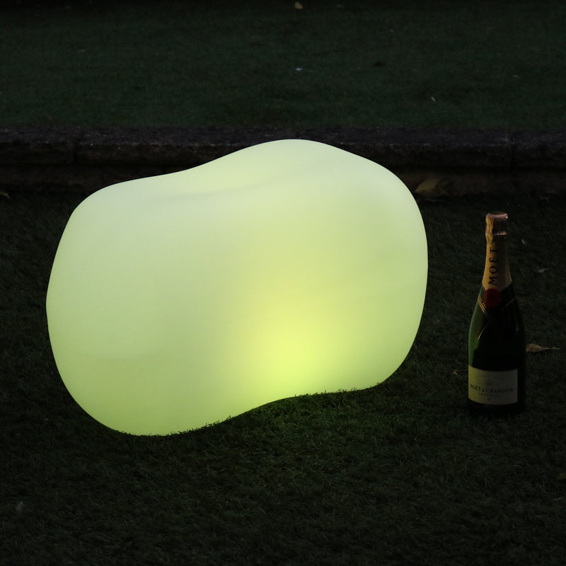LED Stein Kieselstein Lampe für Garten und Terrasse, netzbetriebene 5V Dekorbeleuchtung, RGB Licht