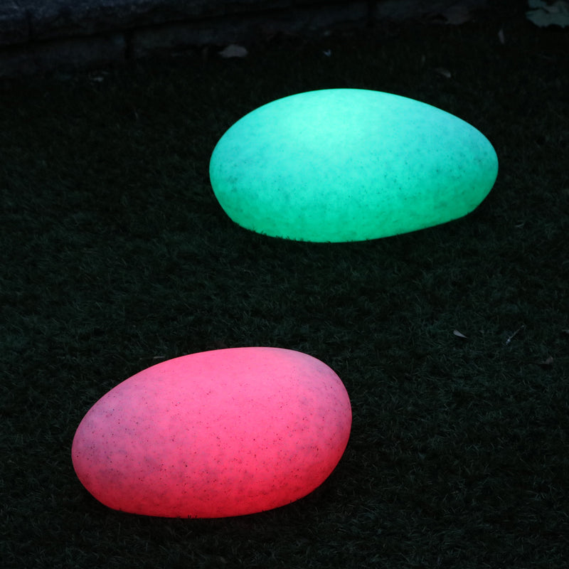 Schwimmende LED Poolbeleuchtung, Gartenteich Außenlampe, Kieselstein Leuchte mit Farbwechsel