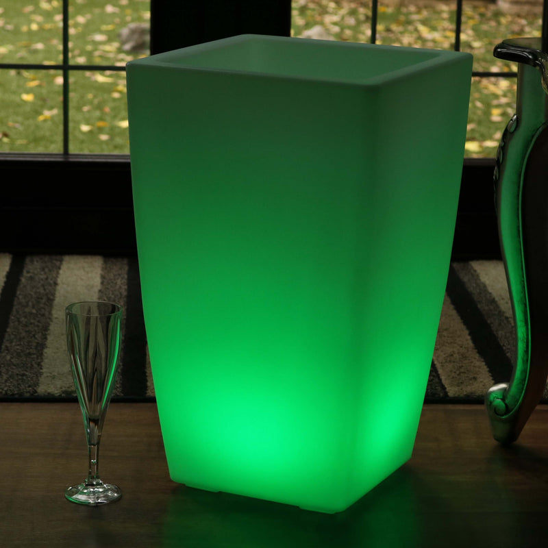 LED Blumentopf Pflanzkübel Leuchtvase, 50cm Stehlampe RGB Außen Garten
