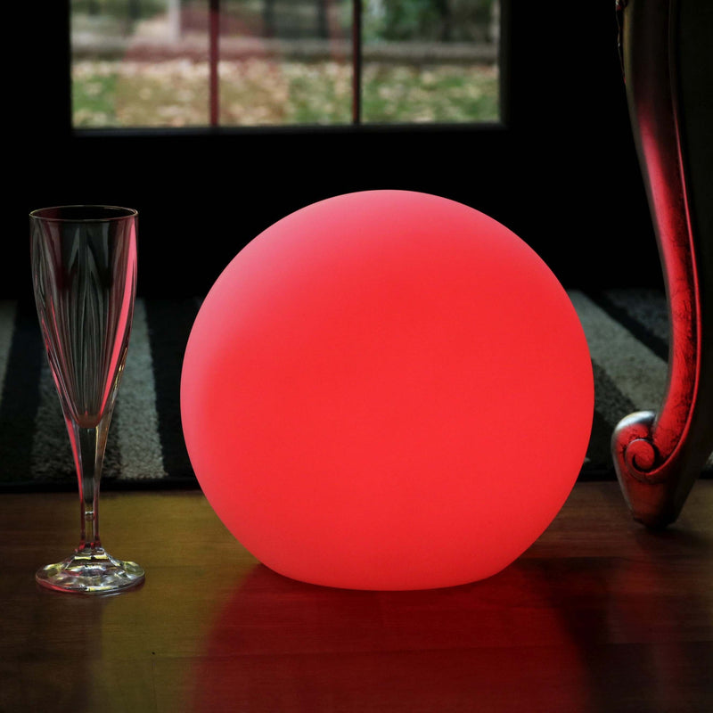 LED Kugel, 25cm Tischleuchte Nachttischlampe Dimmbar RGB Farbwechsel